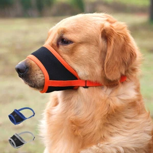 Adjustable Mesh Mouth Cover Dog Muzzle Stop Bite Bark Chew Grooming Training XL - Picture 1 of 25