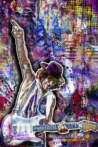 Jeff Beck Tribute Poster, Jeff Beck Guitar Legend Druck kostenloser Versand USA - Bild 1 von 7