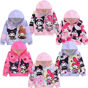 Kuromi My Melody Hoodie Girls Baby Zip Up Hoodie Sweatshirts Children Zip Hooded - Picture 1 of 32