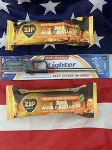 Brennholz Starter 2er Pack 100% Naturholz & Wachs + nachfüllbares Feuerzeug - Bild 1 von 3