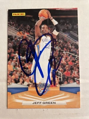 2009 Panini Jeff Green Autographed Card Oklahoma City Thunder #230 CB1514 - Image 1 of 2