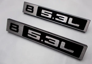 Emblem Custom Billet Front Fender '5.3L' Chevy Chevrolet GMC Truck 1967-1972 C10 - Picture 1 of 3