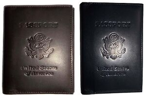 Lot of 2 New USA Leather passport cover wallet, Passport case ATM card ID Holder