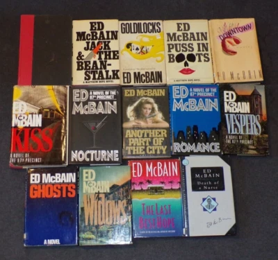 Lot 14 Ed McBain VTG HB Books Signed 1st Edition 87th Precinct Death of a Nurse Foto 1 de 4