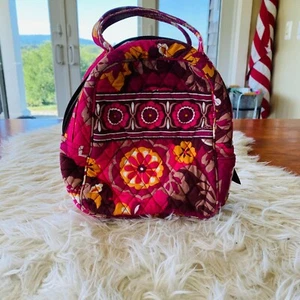 Vera Bradley Pink Floral Lunch Tote Bunch Bag - Picture 1 of 9