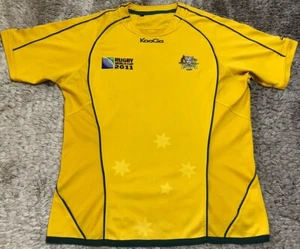E143 Australia Wallabies Rugby World Cup 2011 Jersey Shirt Kooga Mens 2XL - Picture 1 of 10