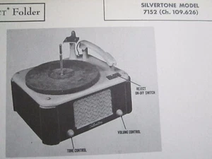 SILVERTONE 7152 PHONOGRAPH FOTOFACT - Bild 1 von 1