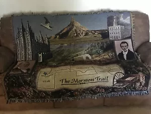 The Mormon Trail Brighham Young Joseph Smith Karte Wandteppich Überwurf Decke Mühle St - Bild 1 von 10
