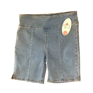 NWT Colorful Planet Teen Denim Jean Bermuda Shorts XL 28” Inseam Light Wash - Picture 1 of 3