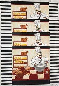 Set of 4 Same Vinyl Non Clear Placemats, FAT CHEF BAKING, GR - Picture 1 of 10
