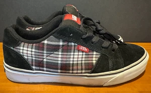 Vans schwarz mit rot weiß karierten Schuhe Turnschuhe Herren Größe 9 Damen 10,5 gebraucht - Bild 1 von 9