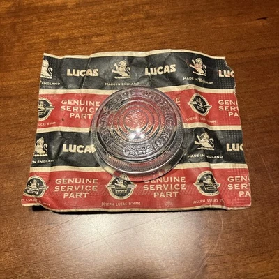 Lucas Vintage L488 Clear Glass Lens - Jag, Austin, Rover, Morris, Morgan - NOS - Image 1 of 3