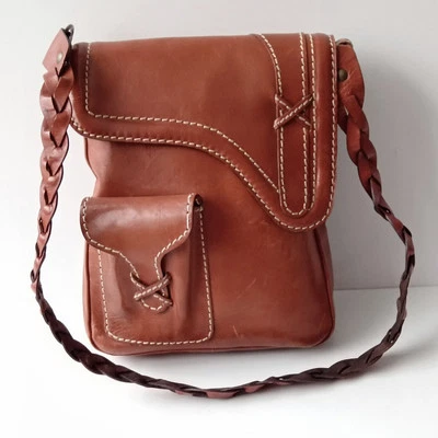 🔥Gap Hand Made Real Leather Men's  Women's Shoulder Bag Brown 28/21/6 Cm - Image 1 of 4