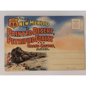 Vintage Route 66 New Mexico Painted Desert Grand Canyon Arizona Postcard - Picture 1 of 4