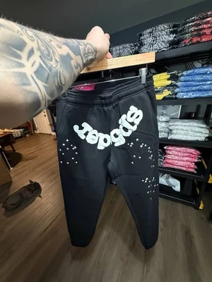 Pantalón deportivo Sp5der negro 'OG Web' ¡Talla pequeña! (NUEVO) 100% Auténtico Foto 1 de 2