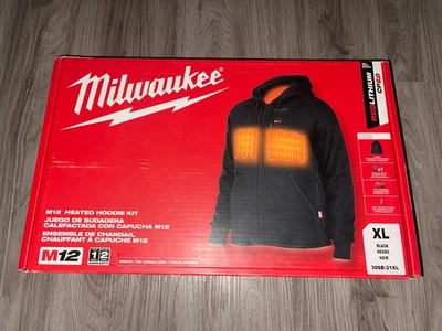Milwaukee M12 12V Heated Toughshell Jacket with Battery and Charger - XL, Black - Image 1 of 3