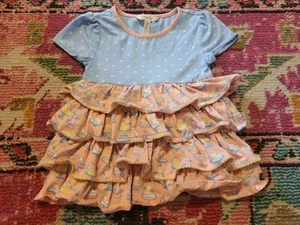 Matilda Jane girls dress size 4 polka dots & cakes treats ruffle top Birthday - Picture 1 of 2
