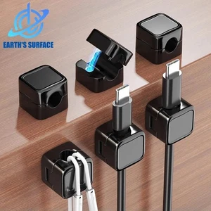 6Pcs Magnetic Cable Clip Winder Holder Adhesive Wire Keeper Cord Cable Organizer - Picture 1 of 8