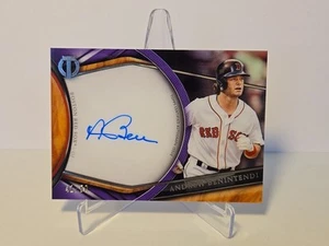2018 Topps Tribute Tribute Auto Purple /50 Andrew Benintendi Boston Red Sox - Picture 1 of 6