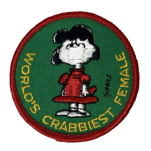 Peanuts Lucy Van Pelt World Crabbiest Female Embroidered Patch Schulz 1970’s - Bild 1 von 3