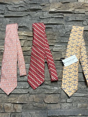 Lote (3) Corbatas de Seda Vineyard Vines VanEck Para Hombre Clásicas Preppy Negocios Formales Foto 1 de 4