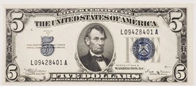 1934-B Silver Certificate Choice Uncirculated FR #1652 - Image 1 of 2