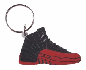 Portachiavi Good Wood NYC Flu Game Nero/Rosso AJ12 12 XII Scarpa Portachiavi Portachiavi - Foto 1 di 2