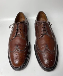 Florsheim Imperial 93602 Kenmoor Mens Sz 10 B Long Wing 5 Nail V-Cleat Brown USA - Picture 1 of 14