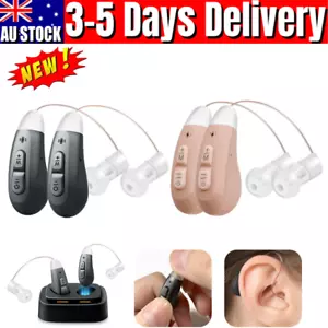 1 Pair Rechargeable Hearing Aids BTE Visible Hearing Amplifier Sound Enhance - Picture 1 of 19