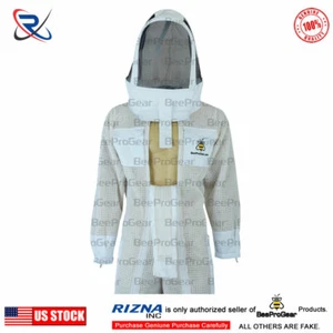 Traje de piloto de abeja apicultura malla ventilada cercado/velo redondo y guantes apicultor - Imagen 1 de 22