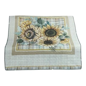 Virah Bella Yellow Sunflower Bouquet Quilted Throw Blanket, 50" x 60" - Picture 1 of 3