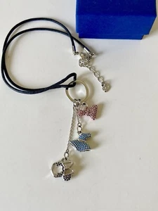 SWAROVSKI Disney Minnie Pendant on Black Cord EUC in Box 100% Authentic - Imagen 1 de 12