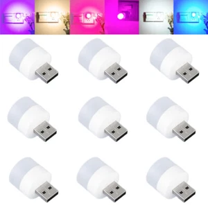 10X Portable LED USB Lamp 5V 1W Warm White Night Light Book Reading Nightlight - Picture 1 of 8