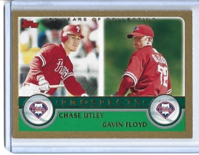 2003 Topps GOLD Chase Utley Rc 1996/2003 Rookie #682 - Image 1 of 2