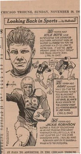 1969 "Jackie Robinson Baseball Dodgers" "Army v Navy Football" Clip 7x4" 2D23 - Bild 1 von 1