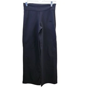 Adidas NWT Basic Pants Black On Black 3 Stripe Pull On Wide Leg Size S - Picture 1 of 8