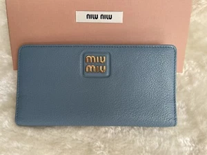Authentic Miu Miu Madras Leather Long Wallet Card Holder - Brand New - Picture 1 of 9