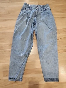 Vintage 80's Forenza Mom Jeans Size 28/30 High Waisted Pleated Acid Wash Awesome - Picture 1 of 10