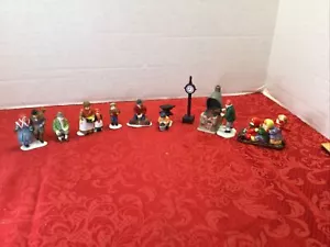 Lote de 9 figuras de nieve de pueblo de Navidad Dept 56 piezas surtidas - Imagen 1 de 9