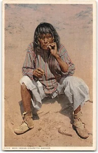Postal vintage para fumador de cigarrillos indio Moki 1921 - Imagen 1 de 2