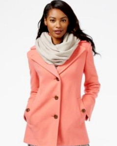 pink peacoat plus size