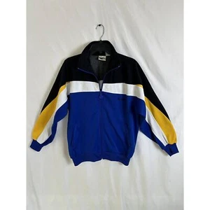 Vintage 80s Track Tennis Jacket SZ MED Full Zip Color Block MacGregor - Picture 1 of 9