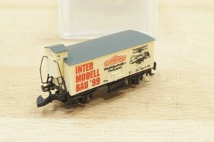 "Vagón especial Märklin Mini-Club con cabina de frenos "Construcción intermodelo 99" nuevo en embalaje original  - Imagen 1 de 6