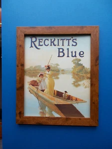 RECKITT'S IMPRESIÓN PUBLICITARIA AZUL ENMARCADO - Imagen 1 de 1