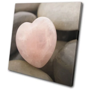 Heart Stone Pebble Love Pink Bathroom SINGLE LONA pared arte Foto impresion - Imagen 1 de 1