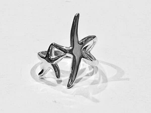 Starfish Double Stamped .925 Sterling Silver Beach Sealife Ring Brand New Size 8 - Picture 1 of 9