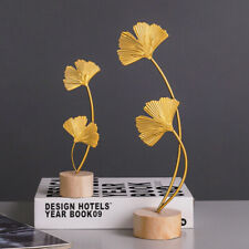 Nordic Gold Ginkgo Leaf Crafts Leaves Sculpture Luxury Living Room Desktop D _cu