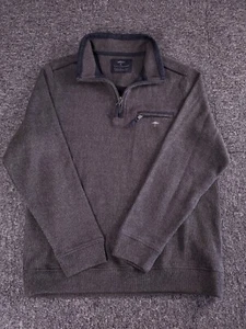 Fynch-Hatton Fleece Top Sweater Men XL Quarter Zip Pullover Grey - Picture 1 of 10