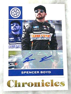 Spencer Boyd 2022 Chronicles Racing Gold Authentic Autograph #01/10 - Picture 1 of 1