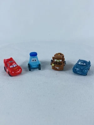 Disney Pixar Cars Micro Squinkies Lot of 4 Lightning McQueen Mater Finn & Guido - Image 1 of 4